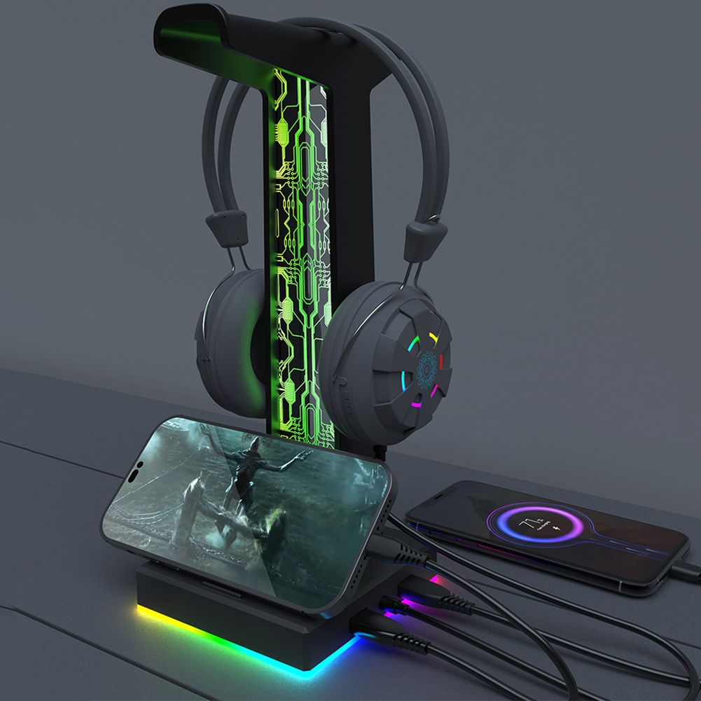 RGB Gaming Headphone Stand Dua - огляд і ціна Headphone Stand Desk